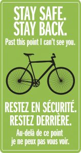 Stay back, stay safe poster